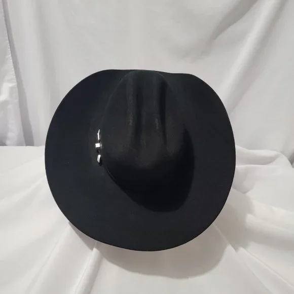 Vintage Bailey's Cowboy Western 4-H Black Hat Angora 4X Felted Hat Size 6 1/2 - Picture 5 of 10